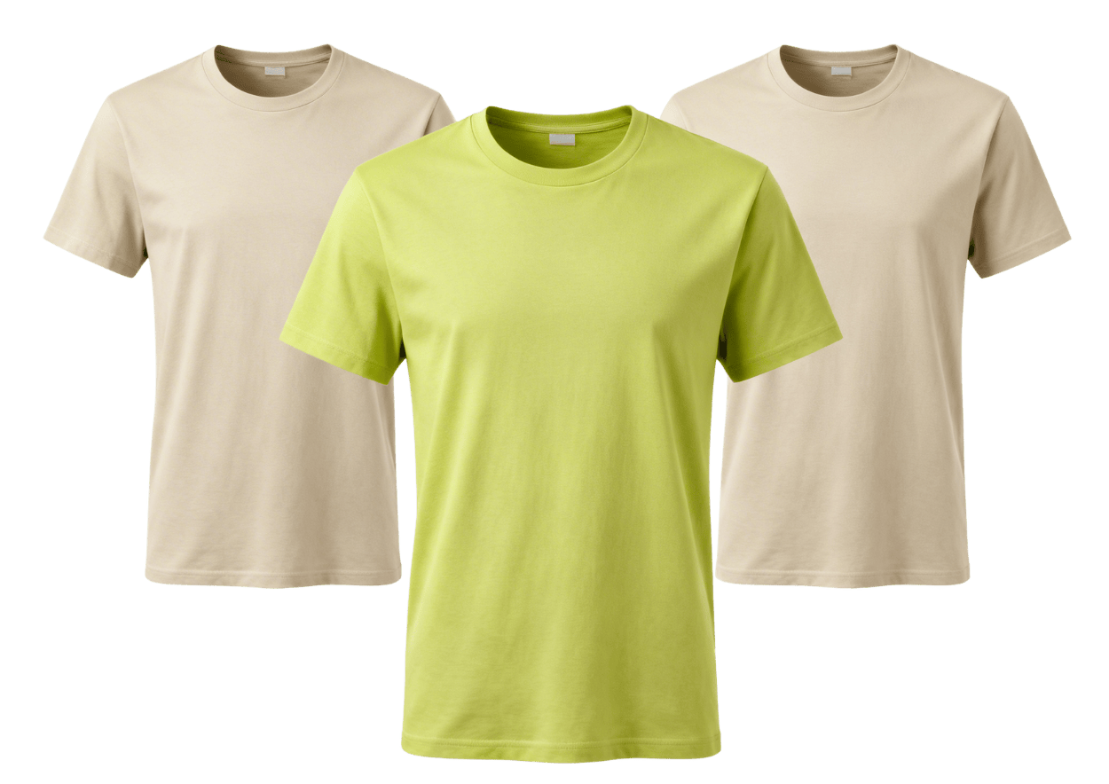 Kolorowe koszulki przygotowane do personalizacji